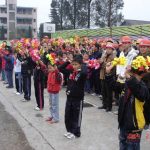 Participated by representatives of donors; Chong Ren Foundation and Credit Suisse Group, along with local party chief and greeted by students, villagers and contractors.