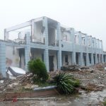 Severely damaged by the earthquake, this main classroom building can no longer be utilized